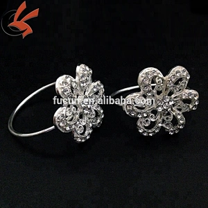 Rhinestone crystal Flower Napkin Rings for Wedding party