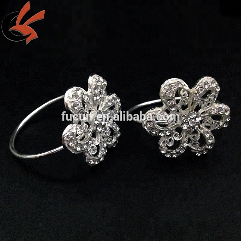 Rhinestone crystal Flower Napkin Rings for Wedding party