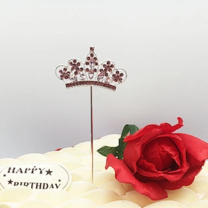 Shine Sparkles Crown Cake Topper For Anniversary, Birthday Party and Wedding