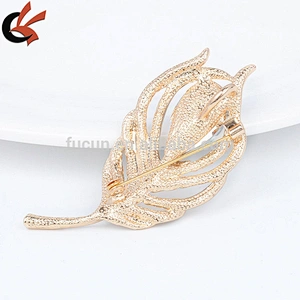 2018 fashion leaf rhinestone brooch for garment or necklace decoration
