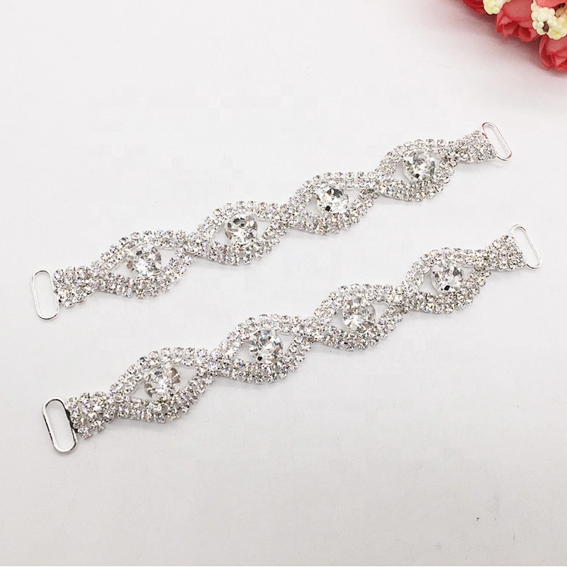 Hot Sale Fashion Swimwear Using Crystal Rhinestone Eye Shaped Bikini Connectors