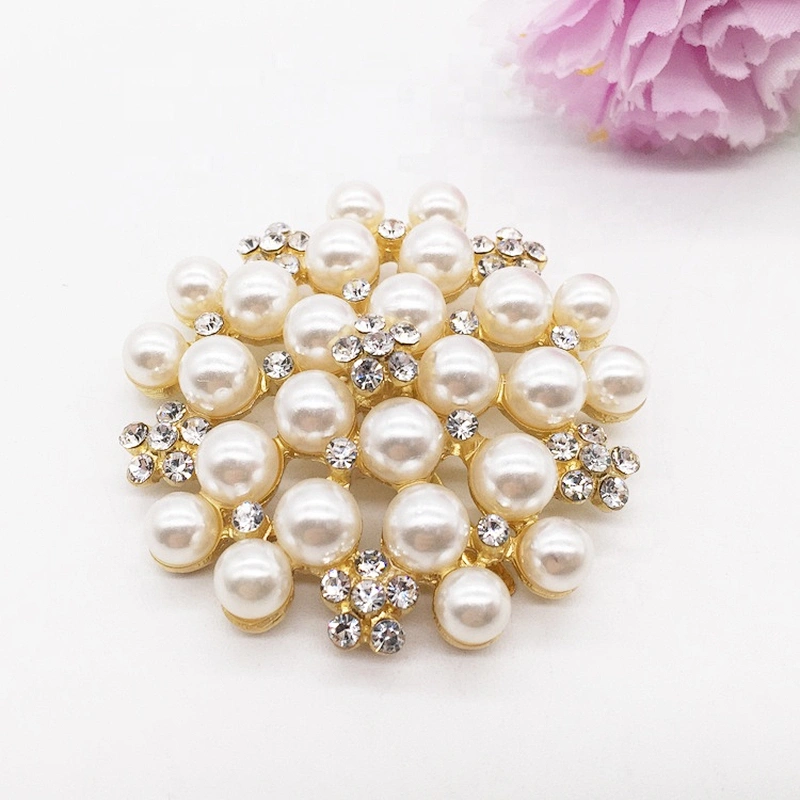 ladies women fancy flower sandal decoration pearl jewelry buckle for shoes
