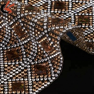whoeslae fabric glass strass rolls hot fix crystal rhinestone mesh