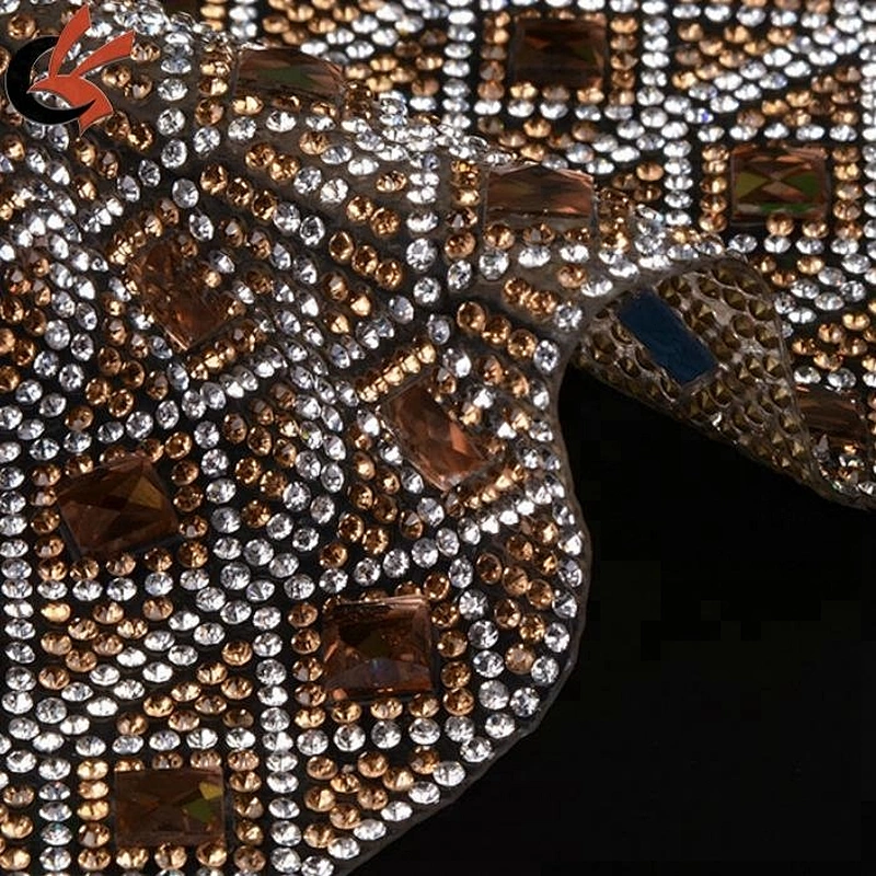 whoeslae fabric glass strass rolls hot fix crystal rhinestone mesh