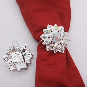 AB rhinestone flower napkin ring rhinestone napkin holder