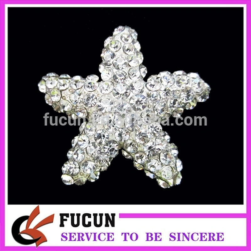 wholesale fashion blue flower/star brooch embellishment for wedding invitation