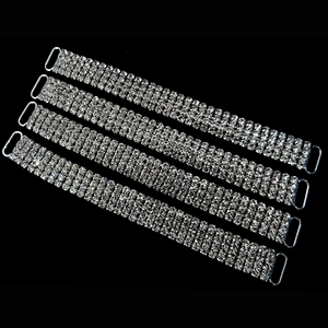 Competition Bikini Trim Czech Rhinestones 4 rows Bikini Connector