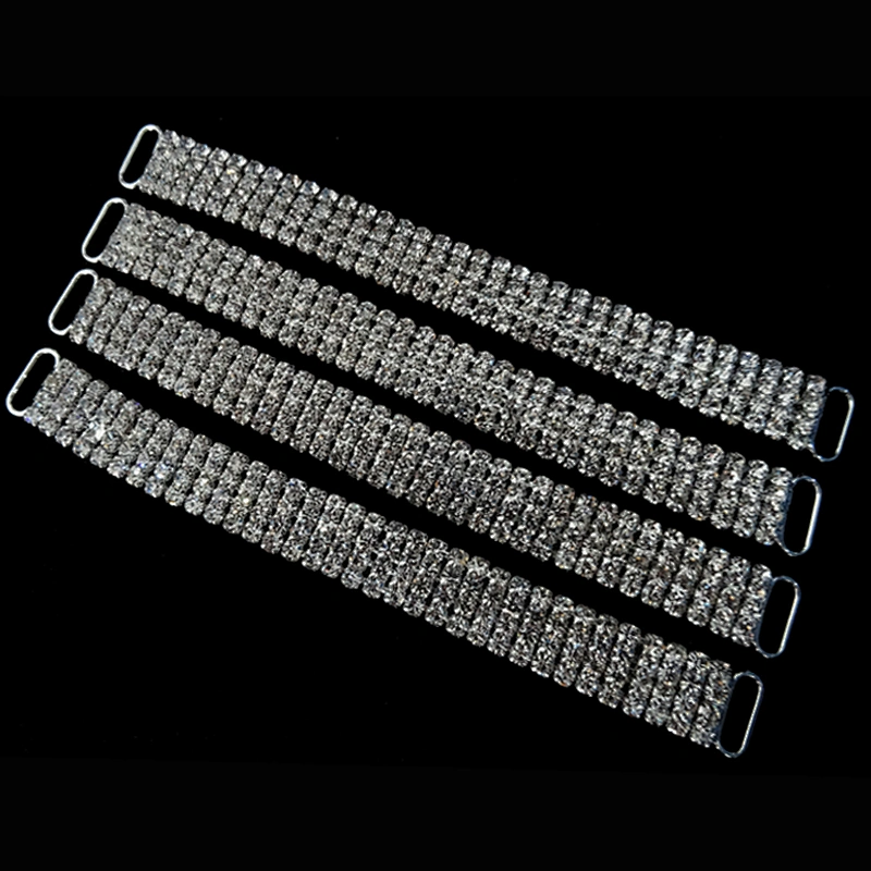Competition Bikini Trim Czech Rhinestones 4 rows Bikini Connector
