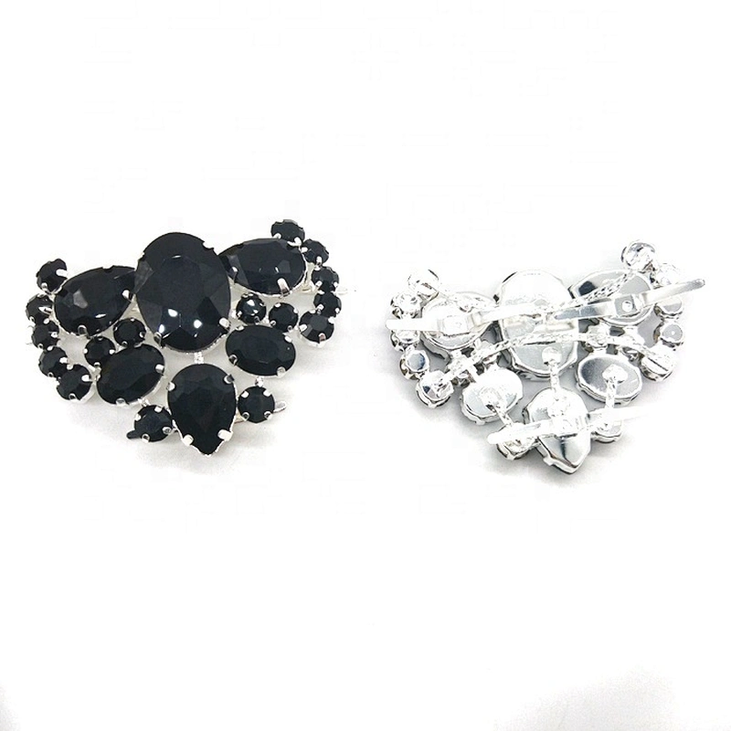 2019 New Antique Black glass rhinestone decorative shoe buckles