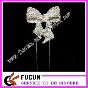 Sparkly Rhinestones Cake Topper Birthday Wedding Anniversary Silver cake topper