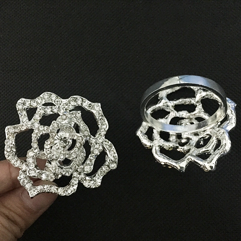 Custom Made Creative Rhinestone Napkin Rose Serviette Holder