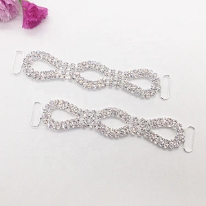 Hot Sale Wholesale Decorative Silver Rhinestone Bikini Connector for Swimsuit