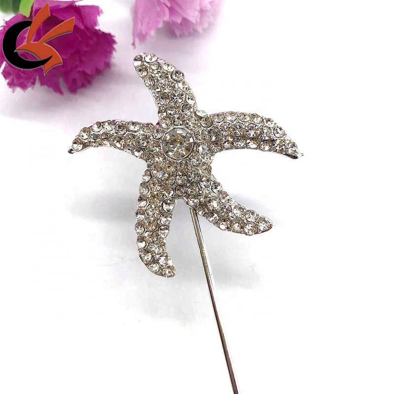 Wholesale wedding and party cake decoration star shape rhinestone cake topper