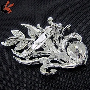 rhinestone leaf hair brooch for wedding