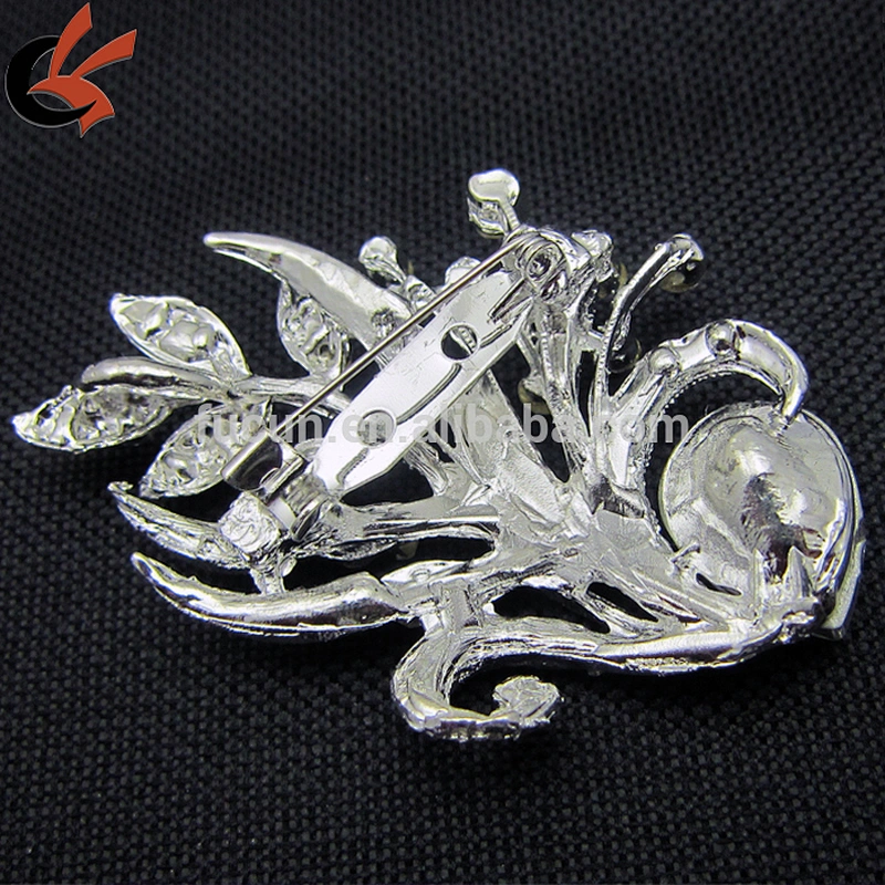 rhinestone leaf hair brooch for wedding