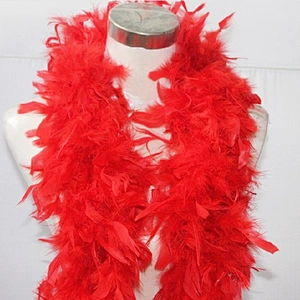 2 meters christmas stage decoration christmas party red colored artificial turkey ruff feather boa