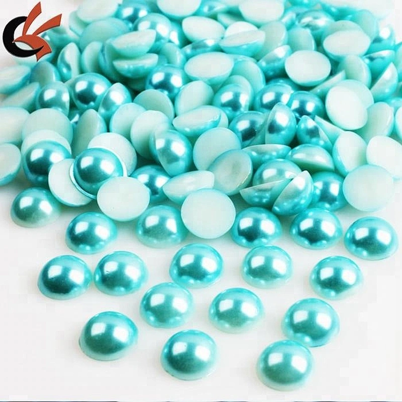 Factory 2mm-25mm loose ABS imitation half cut round pearls