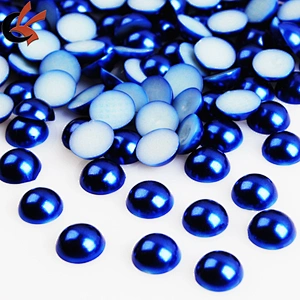fahion loose half round plastic pearl bead