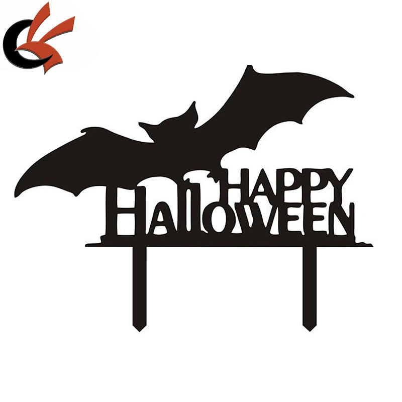 Halloween party cake decorations Happy Halloween with Bat Acrylic cake topper