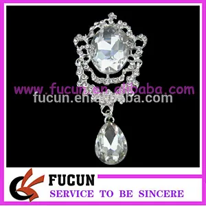 cheap fashion crystal rhinestone brooch with brooch pin for wedding wholesale