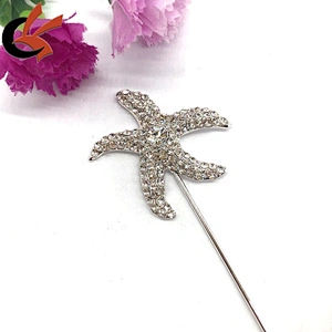 Wholesale wedding and party cake decoration star shape rhinestone cake topper