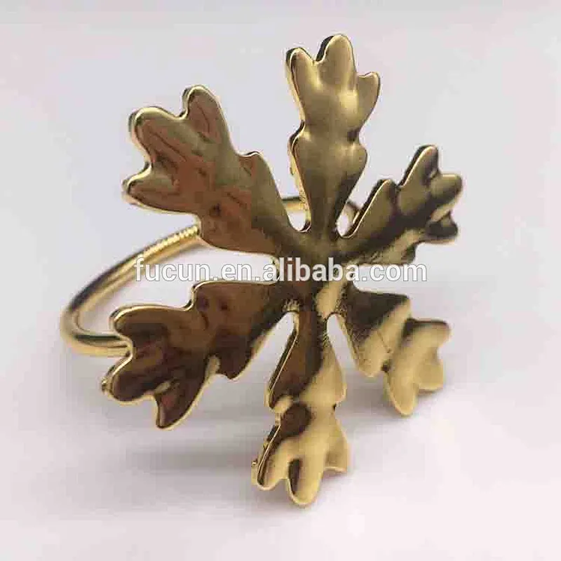 Wholesale fashion design Metal gold plating Napkin Ring for wedding