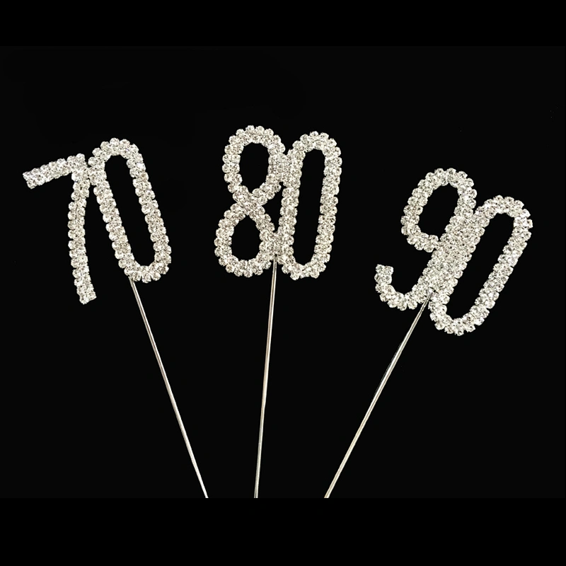 wholesale 4.5cm number 1 to 100 birthday years old cake topper set figure cupcake toppers