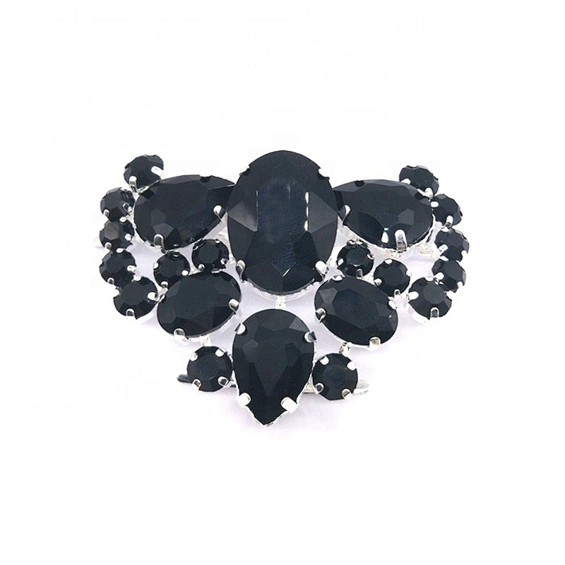 2019 New Antique Black glass rhinestone decorative shoe buckles