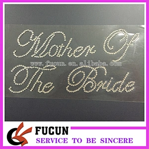 Customized wedding clear rhinestone bridal sticker