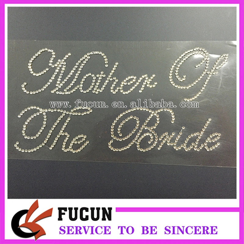 Customized wedding clear rhinestone bridal sticker