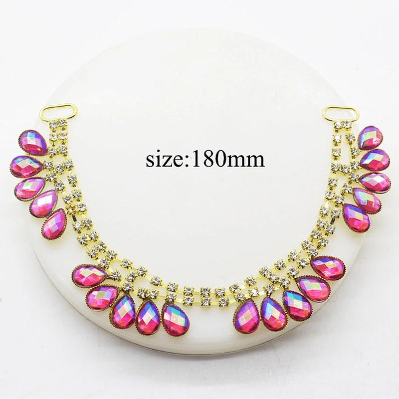 Customized Fashion bling Swimsuit Accessories Crystal Bikini Connector for Decoration