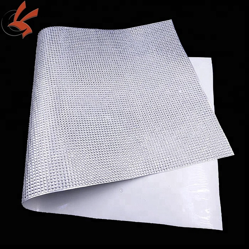 high quality clear round shape resin rhinestone sheet sticker