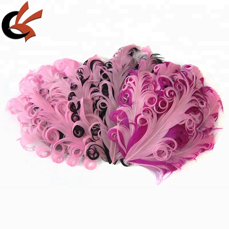 Light pink & hot pink 2 toned curly nagorie feather pad