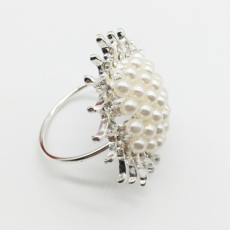 Wedding Christmas Wholesale Pearl beaded napkin rings Thanksgiving napkin holders