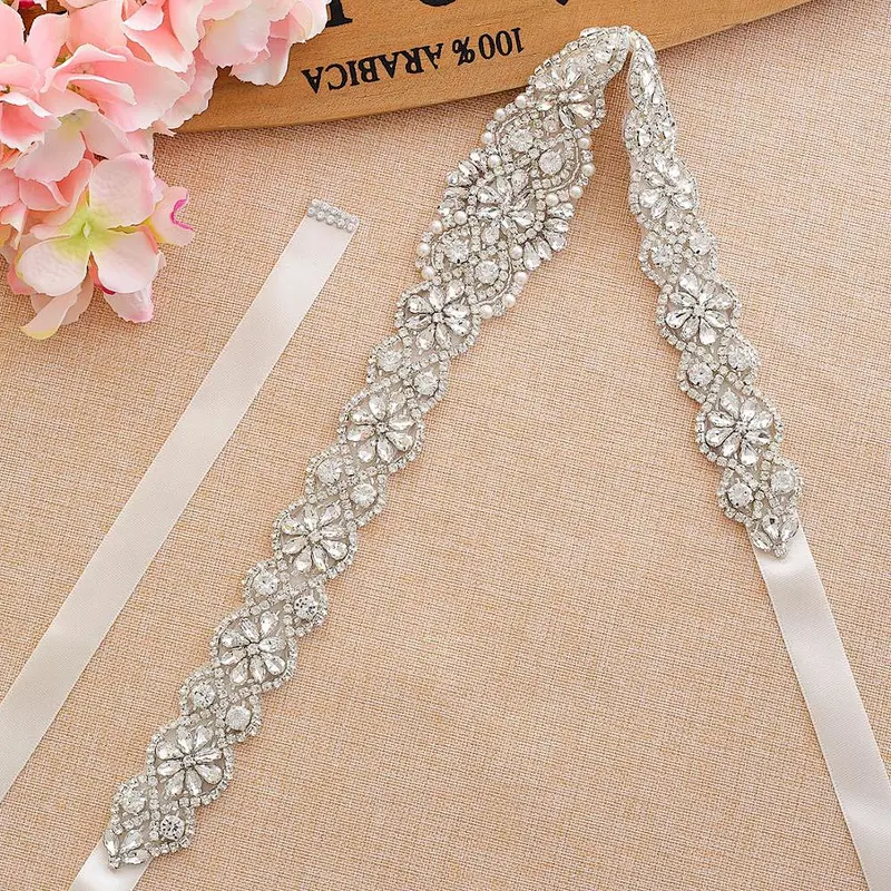 2019 top Sale Decorations Hot Fix Sew On Rhinestone pearl Applique Trimming For Wedding Dress