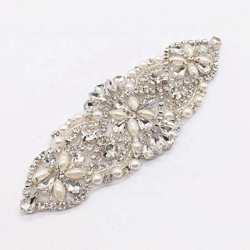 Guangzhou Supplier Custom Wedding Rhinestone Sheet Corset Waist Rhinestone Applique