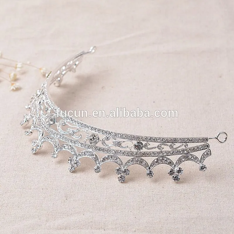 Best selling Fashion crystal rhinestone alloy bridal head crown