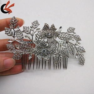 Wholesale Vintage Wedding Rhinestone Decorative Flower Hair Comb