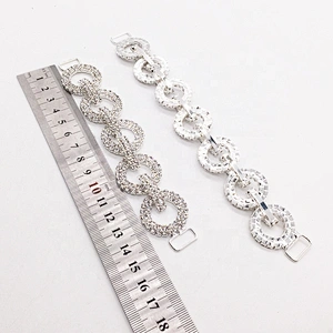 Made in China Top Quality Bikini Accessories Circle Crystal Rhinestone Connector For Bikini Suits