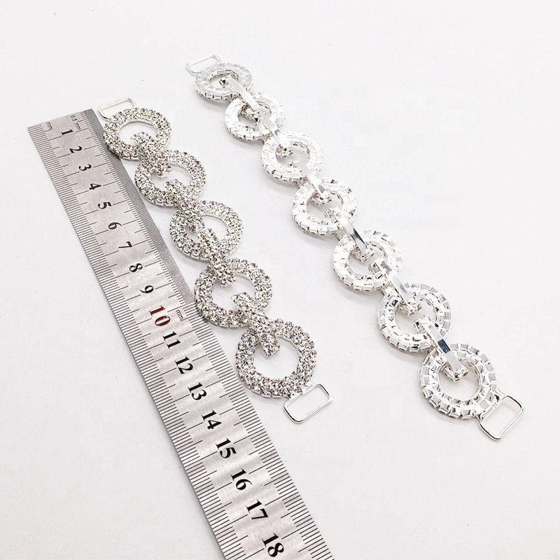 Made in China Top Quality Bikini Accessories Circle Crystal Rhinestone Connector For Bikini Suits