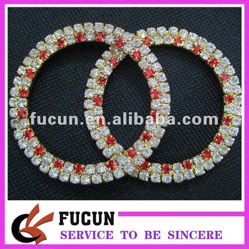 double row round rhinestone rings / rhinestone buckles