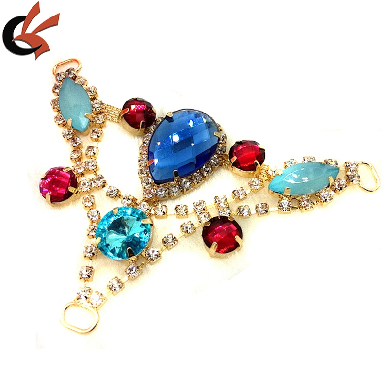 2018 new arrival fashion ladies glass shoe buckle accessories