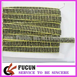 4 row black rhinestone tape