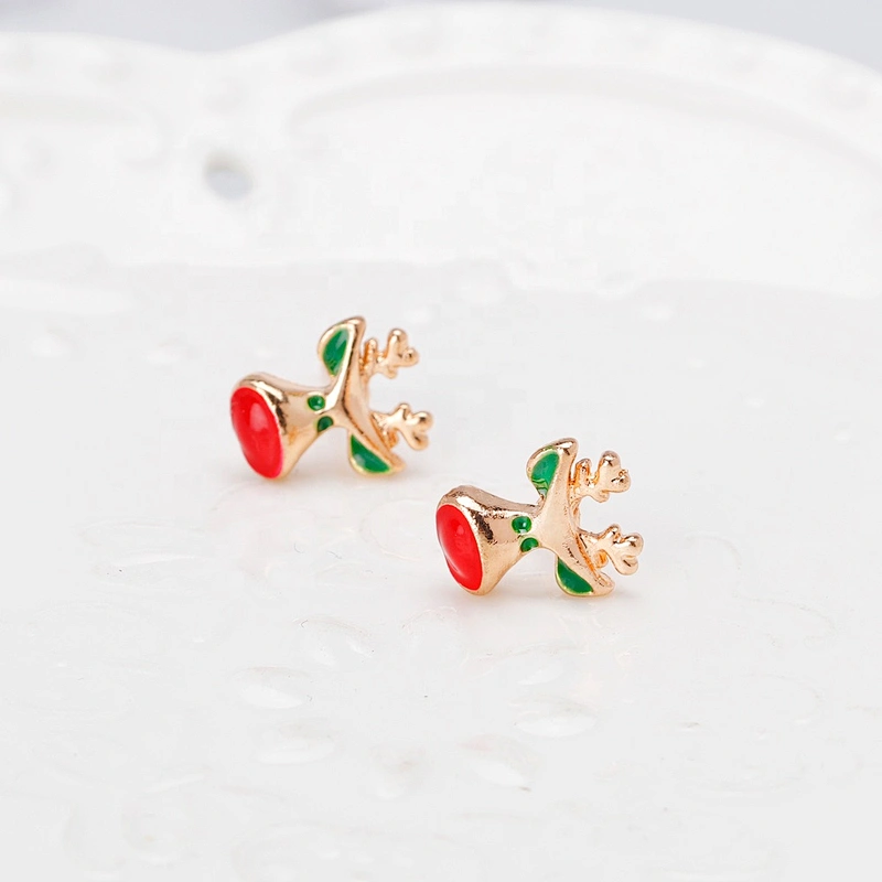 2018 Christmas Festival Jewelry Cute Reindeer  Stud Earrings