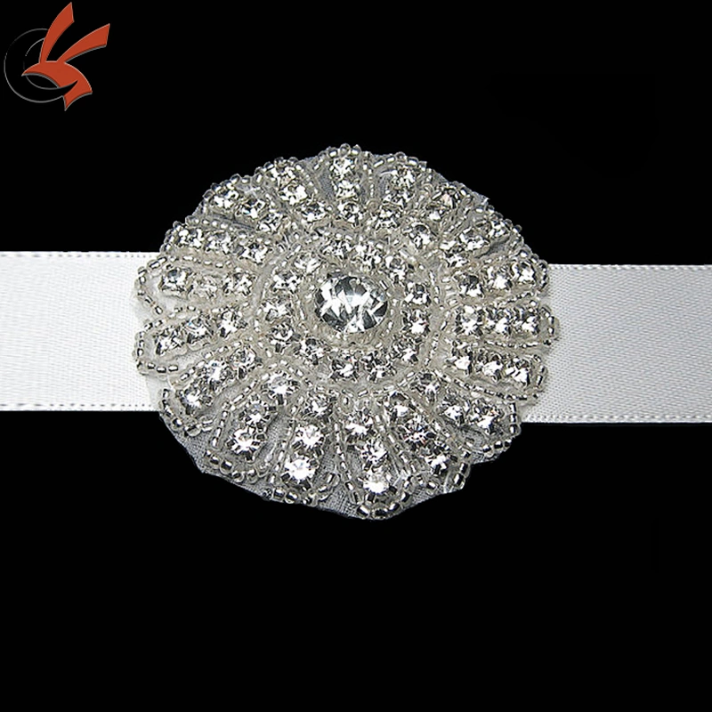 wedding bride rhinestone appliques for headband decoration