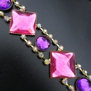 charming rhinestone trim for wedding dress rhinestone cup chain trimming