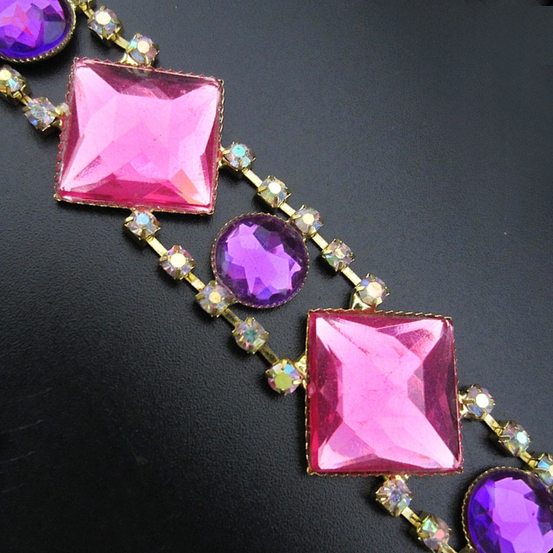 charming rhinestone trim for wedding dress rhinestone cup chain trimming