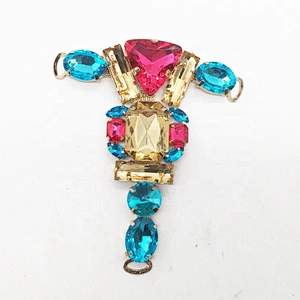 Newest shoe decoration buckles with mix colors rhinestone for women sandal ornament