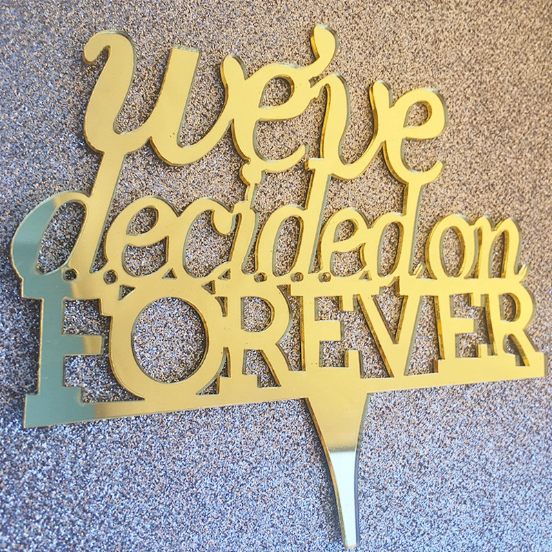 2019 new arrivals wedding creative product cake decorating we've decided on forever acrylic cake topper