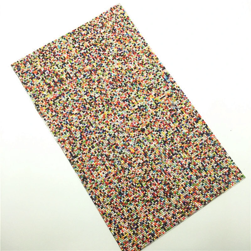 DIY shoe garment decoration colorful beaded hotfix glue colorful resin mesh sheet on sell